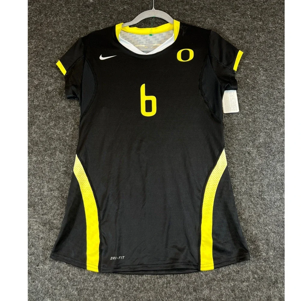 Nike Oregon Ducks Jersey Womens Medium NCAA 6 Dri Fit Volleyball NWT Sample
